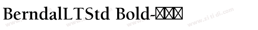 BerndalLTStd Bold字体转换